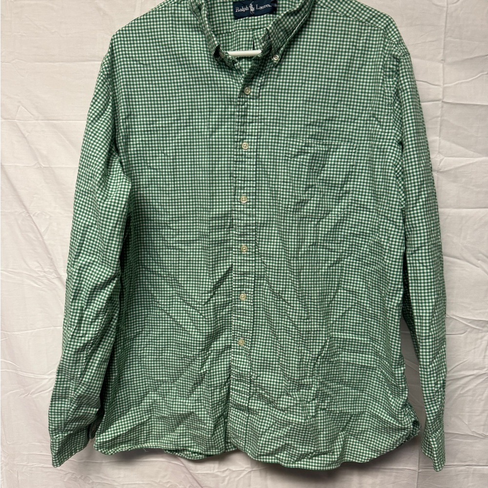 Ralph Lauren Green Plaid Casual Shirt Size XXL